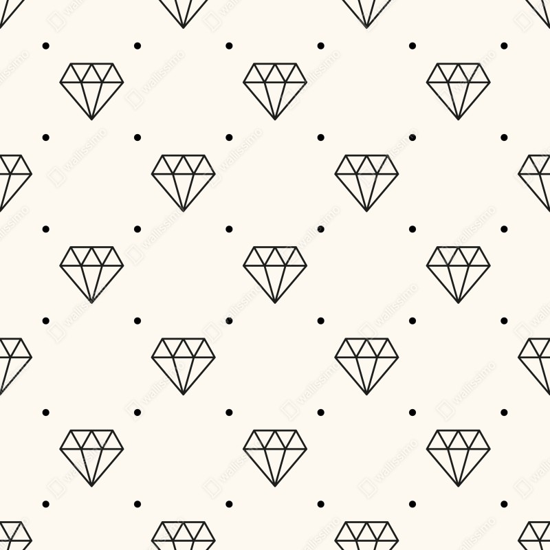 Fototapeta minimalistyczny wzór diamentów z kropkami – Wallissimo® Fototapeta minimalistyczny wzór diamentów z kropkami – Wallissimo®