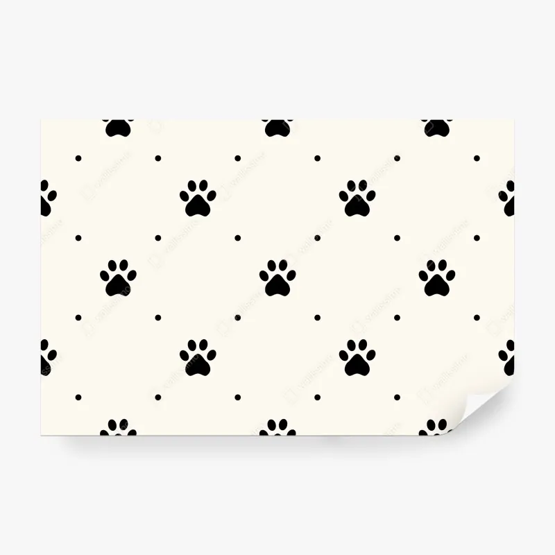 Fototapeta zabawny wzór z łapkami