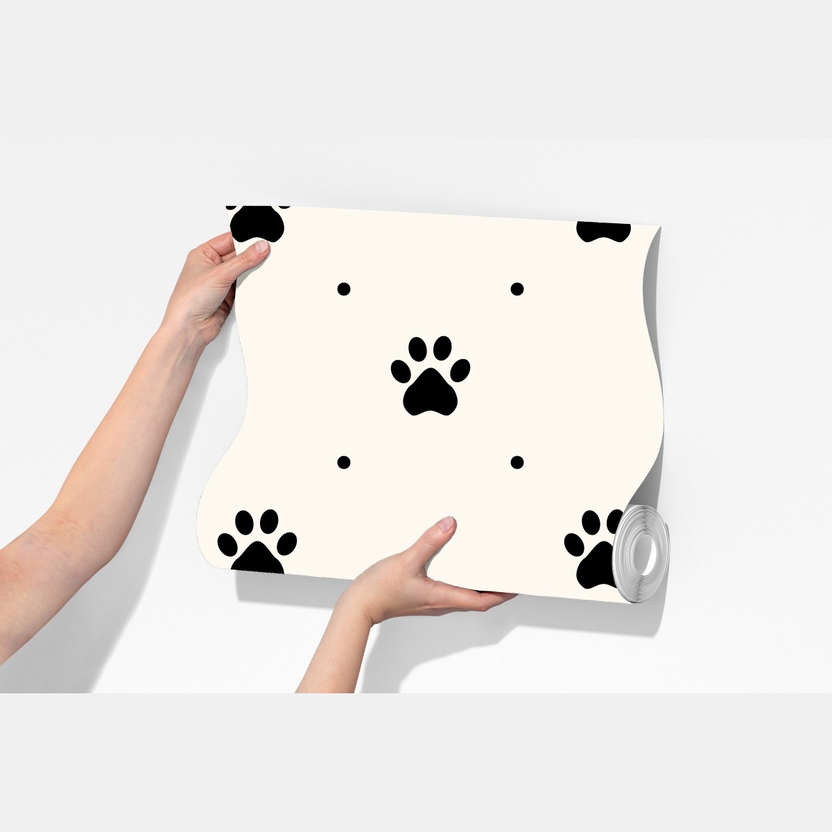 Fototapeta zabawny wzór z łapkami – Wallissimo® Fototapeta zabawny wzór z łapkami – Wallissimo®