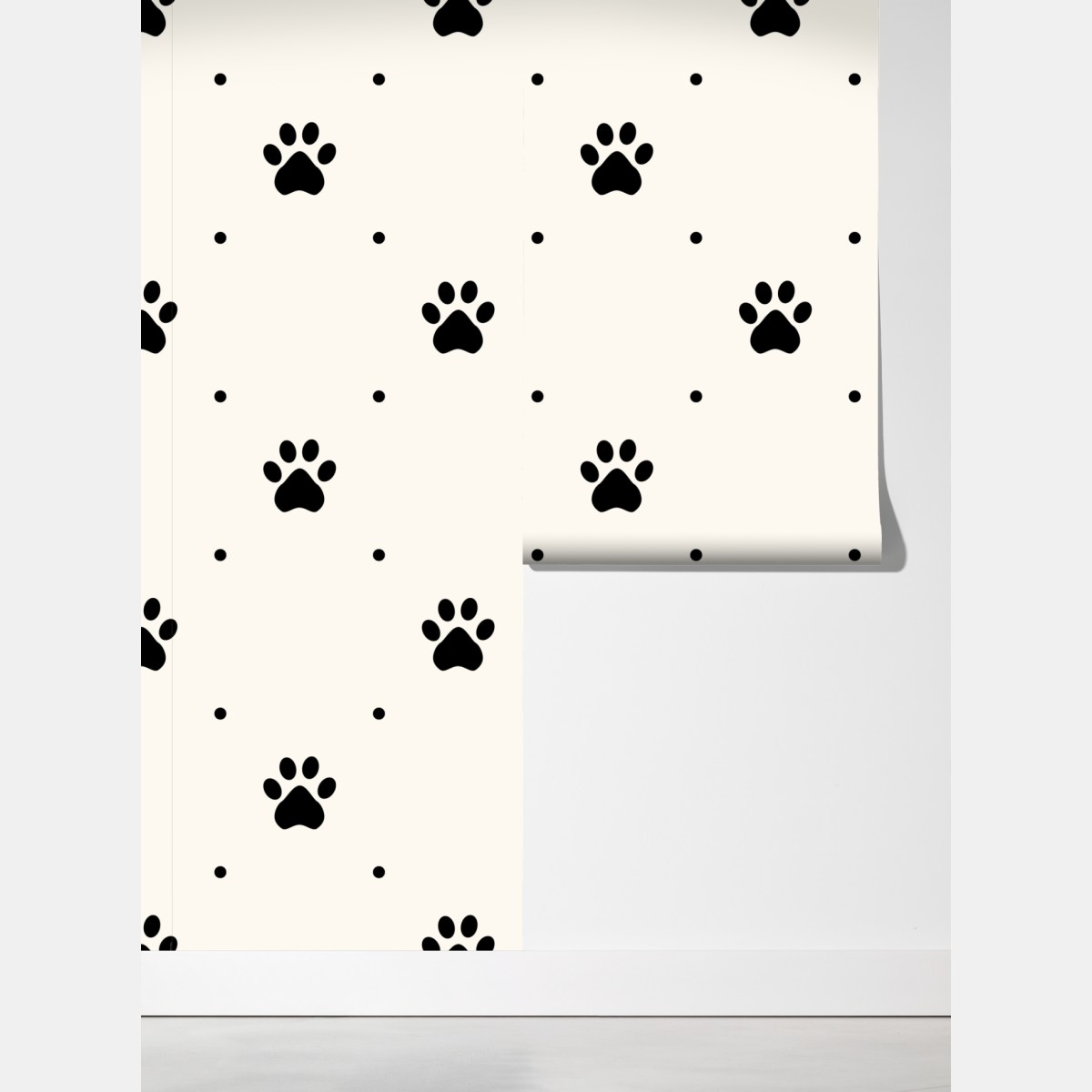 Fototapeta zabawny wzór z łapkami – Wallissimo® Fototapeta zabawny wzór z łapkami – Wallissimo®