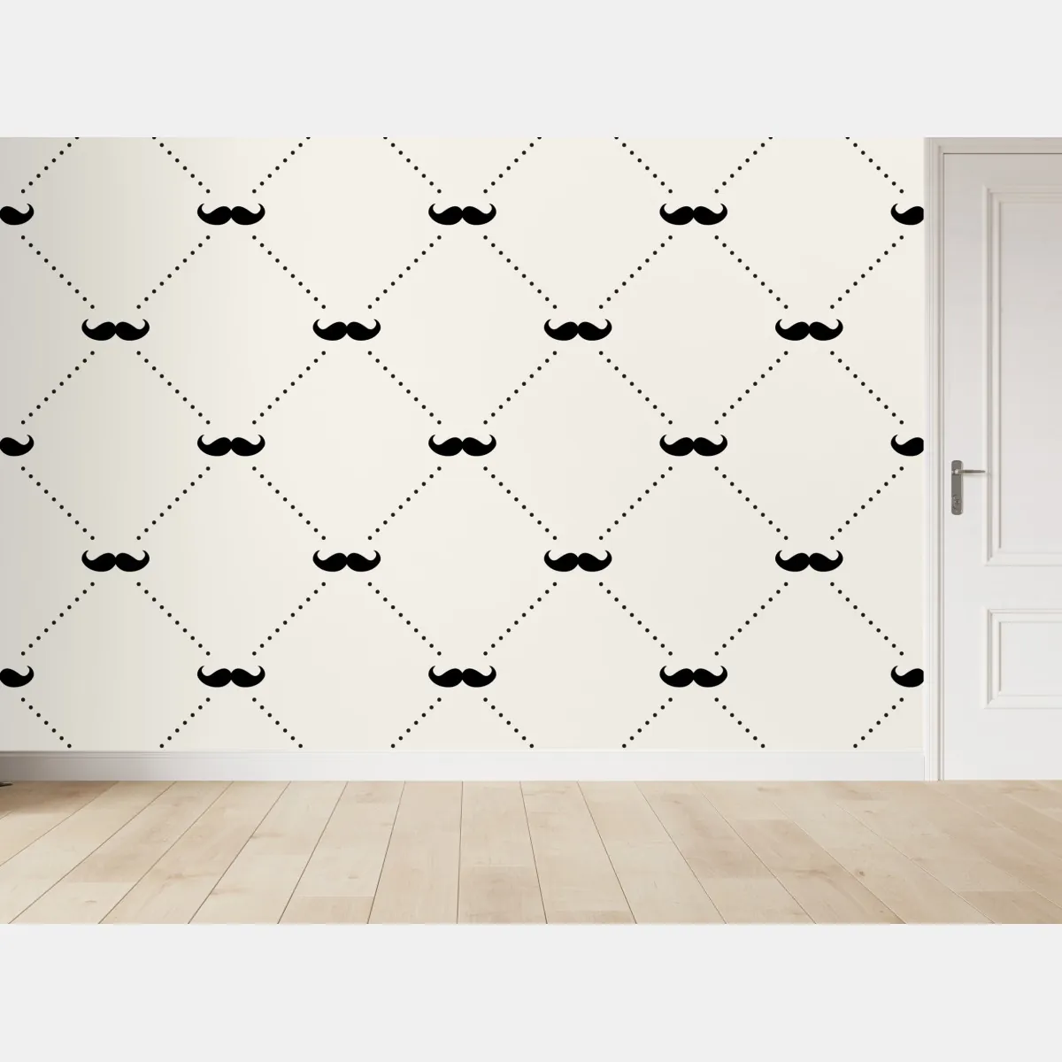 Fototapeta zabawny wzór z wąsami – Wallissimo® Fototapeta zabawny wzór z wąsami – Wallissimo®