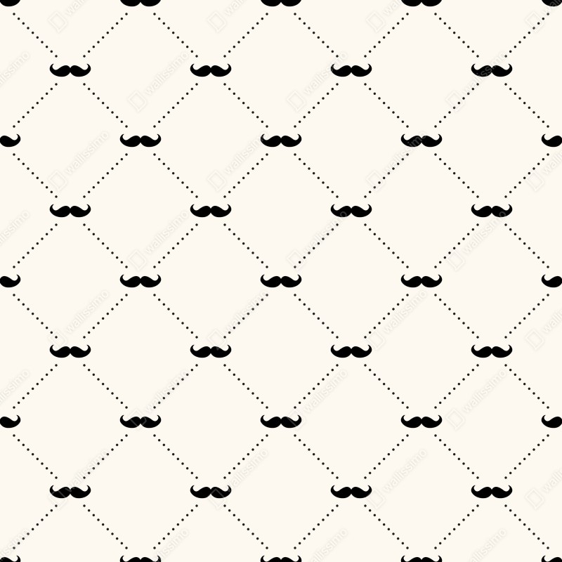 Fototapeta zabawny wzór z wąsami – Wallissimo® Fototapeta zabawny wzór z wąsami – Wallissimo®
