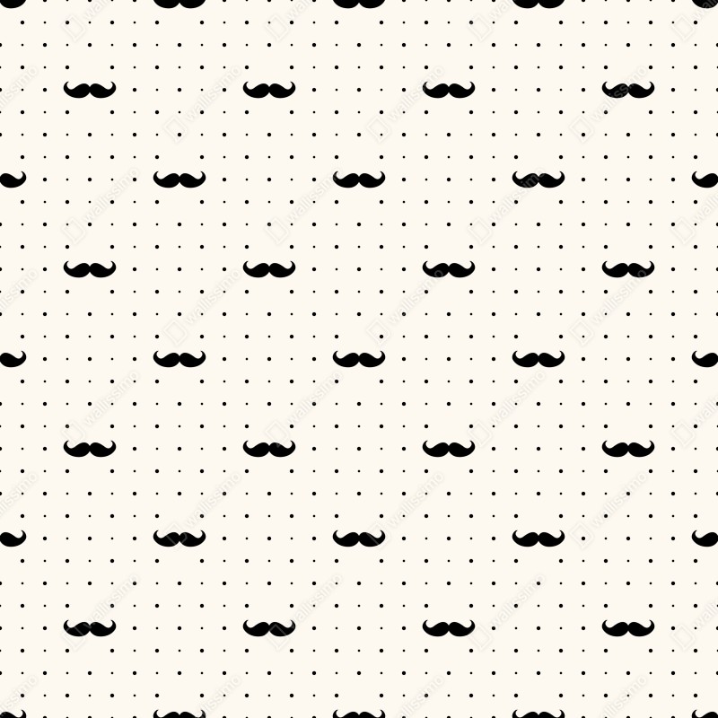 Fototapeta czarny wzór z wąsami na beżowym tle – Wallissimo® Fototapeta czarny wzór z wąsami na beżowym tle – Wallissimo®