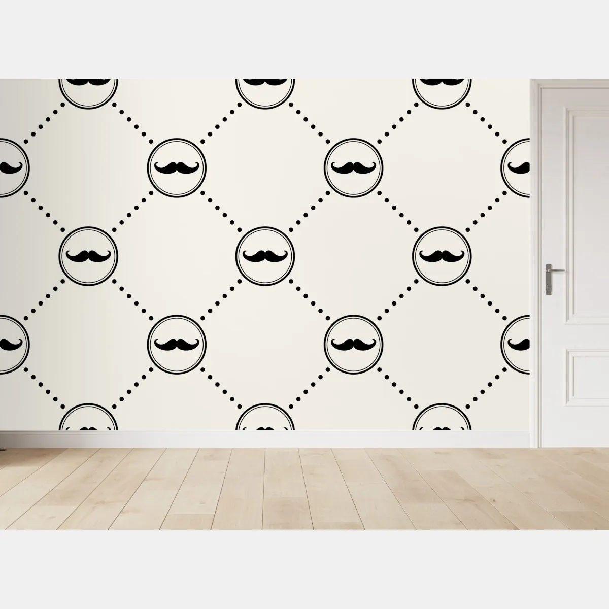 Fototapeta zabawny wzór wąsów – Wallissimo® Fototapeta zabawny wzór wąsów – Wallissimo®