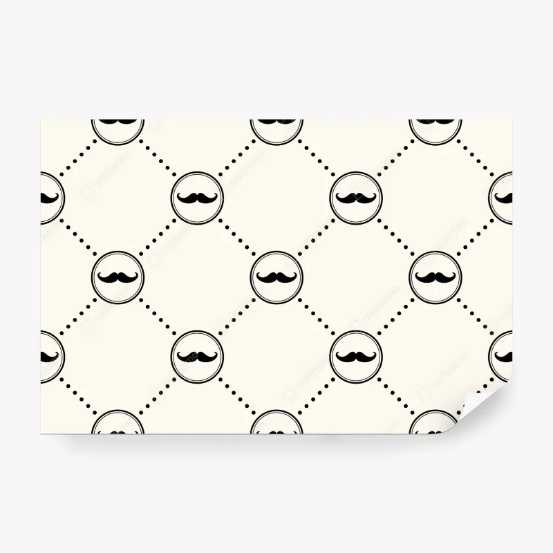 Fototapeta zabawny wzór wąsów
