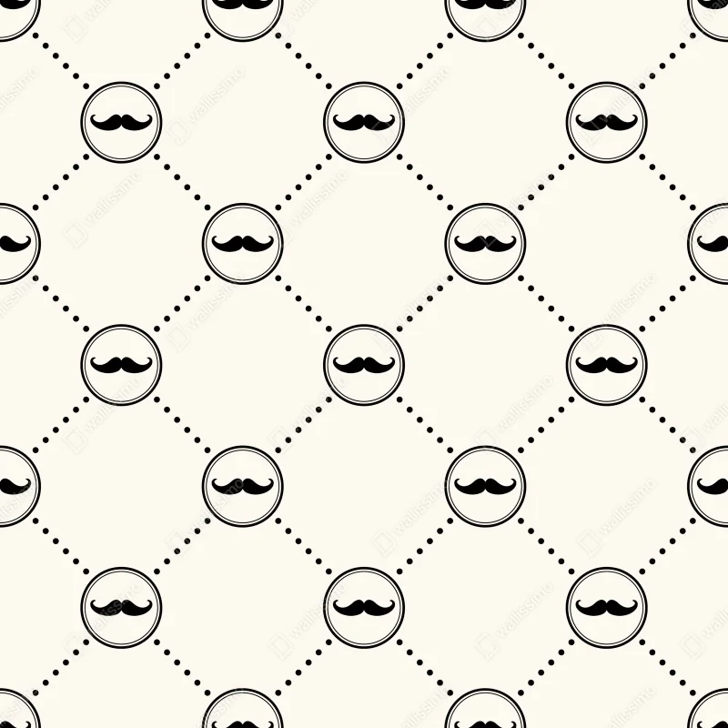 Fototapeta zabawny wzór wąsów – Wallissimo® Fototapeta zabawny wzór wąsów – Wallissimo®