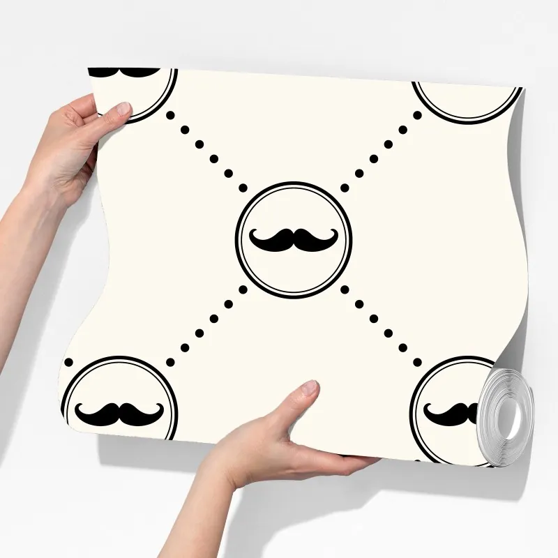 Fototapeta zabawny wzór wąsów – Wallissimo® Fototapeta zabawny wzór wąsów – Wallissimo®
