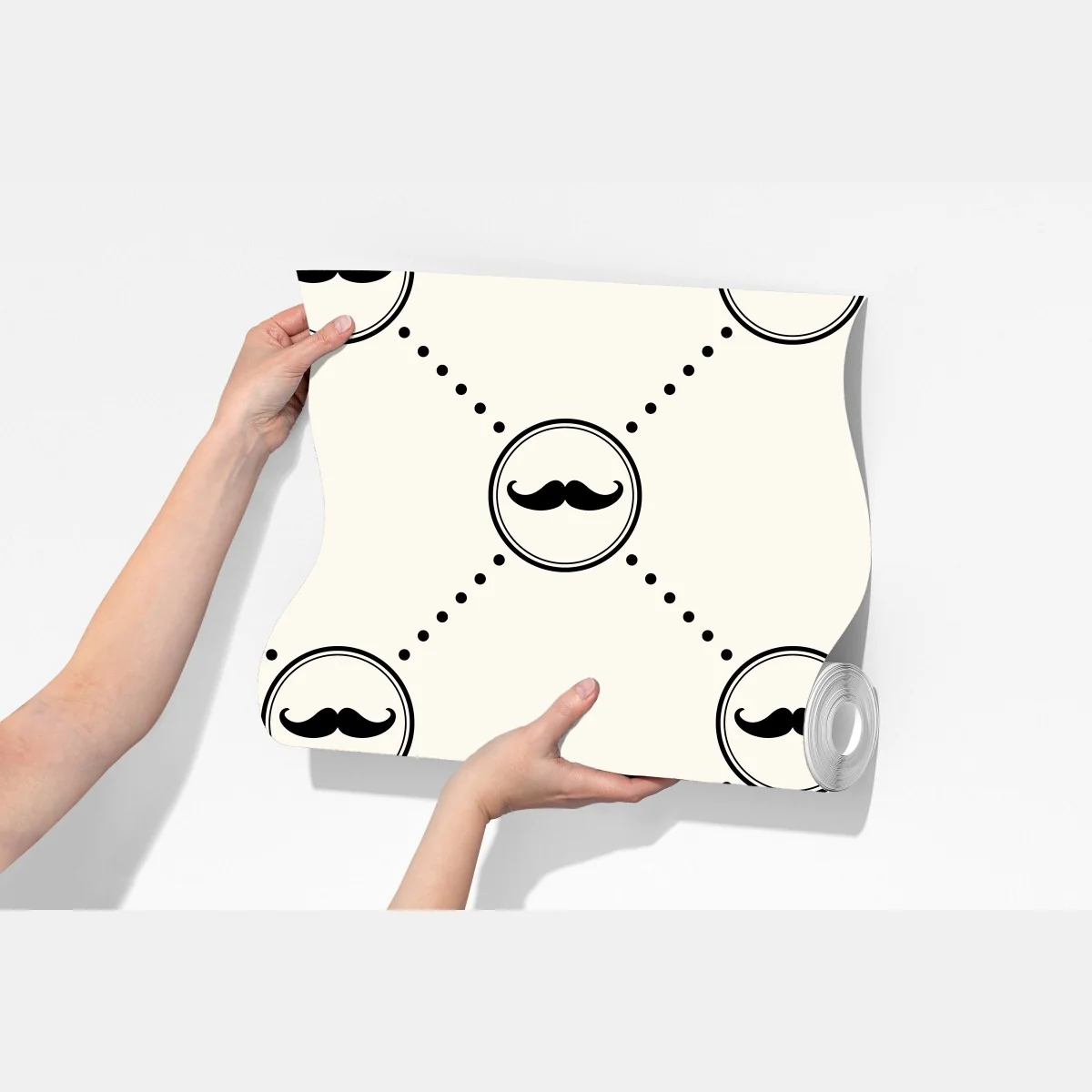 Fototapeta zabawny wzór wąsów – Wallissimo® Fototapeta zabawny wzór wąsów – Wallissimo®