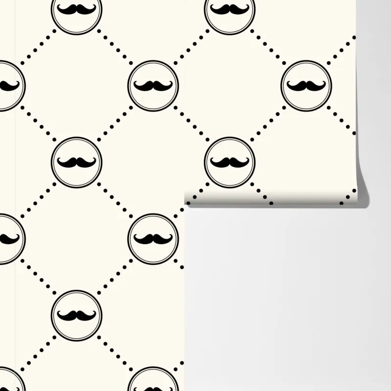 Fototapeta zabawny wzór wąsów – Wallissimo® Fototapeta zabawny wzór wąsów – Wallissimo®