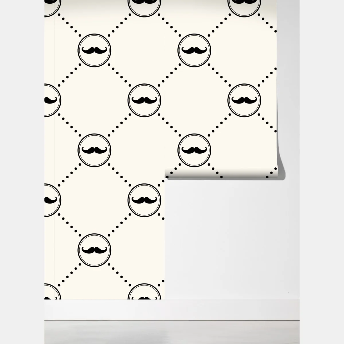 Fototapeta zabawny wzór wąsów – Wallissimo® Fototapeta zabawny wzór wąsów – Wallissimo®