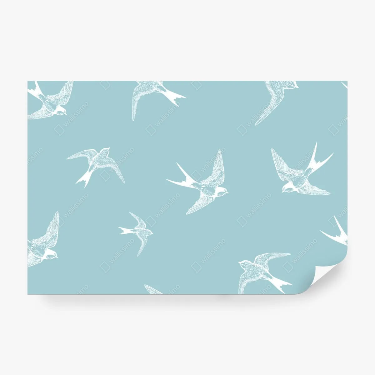 Fototapeta pastelowy wzór z jaskółkami – Wallissimo® Fototapeta pastelowy wzór z jaskółkami – Wallissimo®