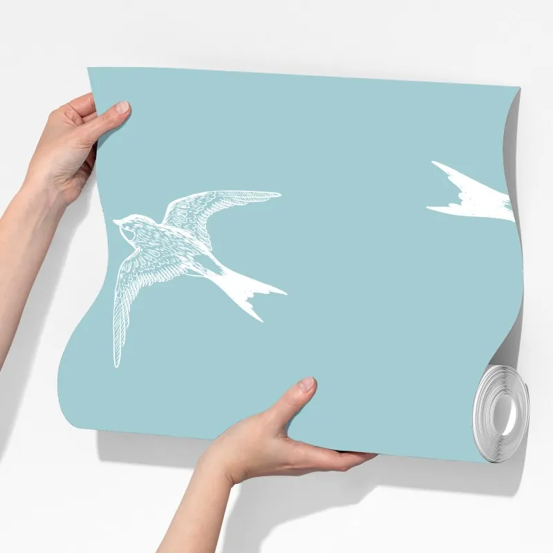 Fototapeta pastelowy wzór z jaskółkami – Wallissimo® Fototapeta pastelowy wzór z jaskółkami – Wallissimo®