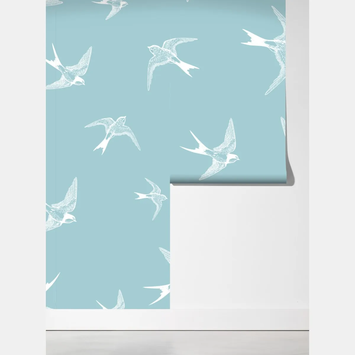 Fototapeta pastelowy wzór z jaskółkami – Wallissimo® Fototapeta pastelowy wzór z jaskółkami – Wallissimo®