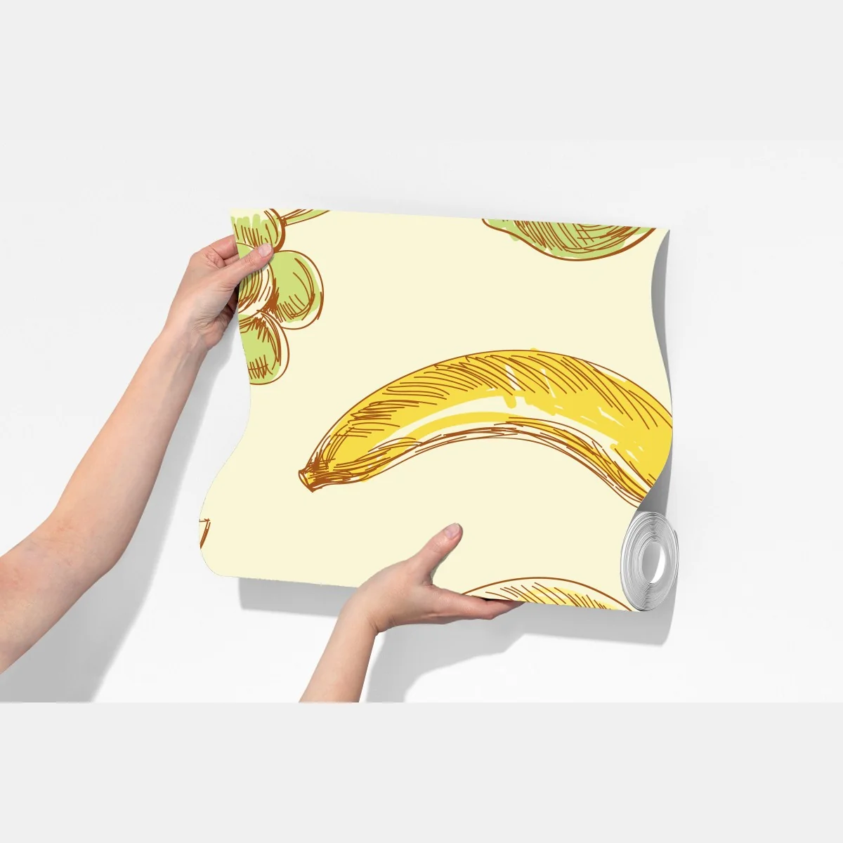 Fototapeta ręcznie rysowany pastelowy wzór owoców – Wallissimo® Fototapeta ręcznie rysowany pastelowy wzór owoców – Wallissimo®