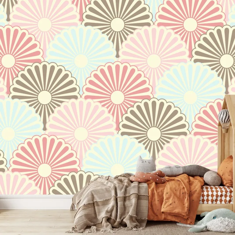 Fototapeta pastelowy wzór muszelkowy