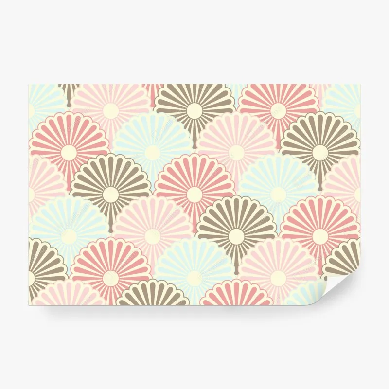 Fototapeta pastelowy wzór muszelkowy