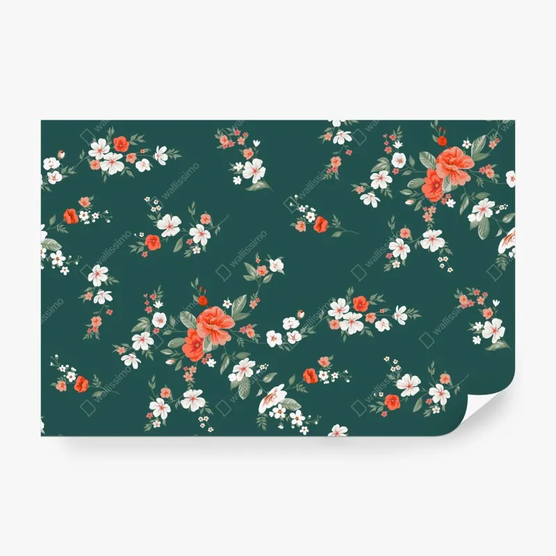 Fototapeta wesoły zielony t-rex wzór – Wallissimo®