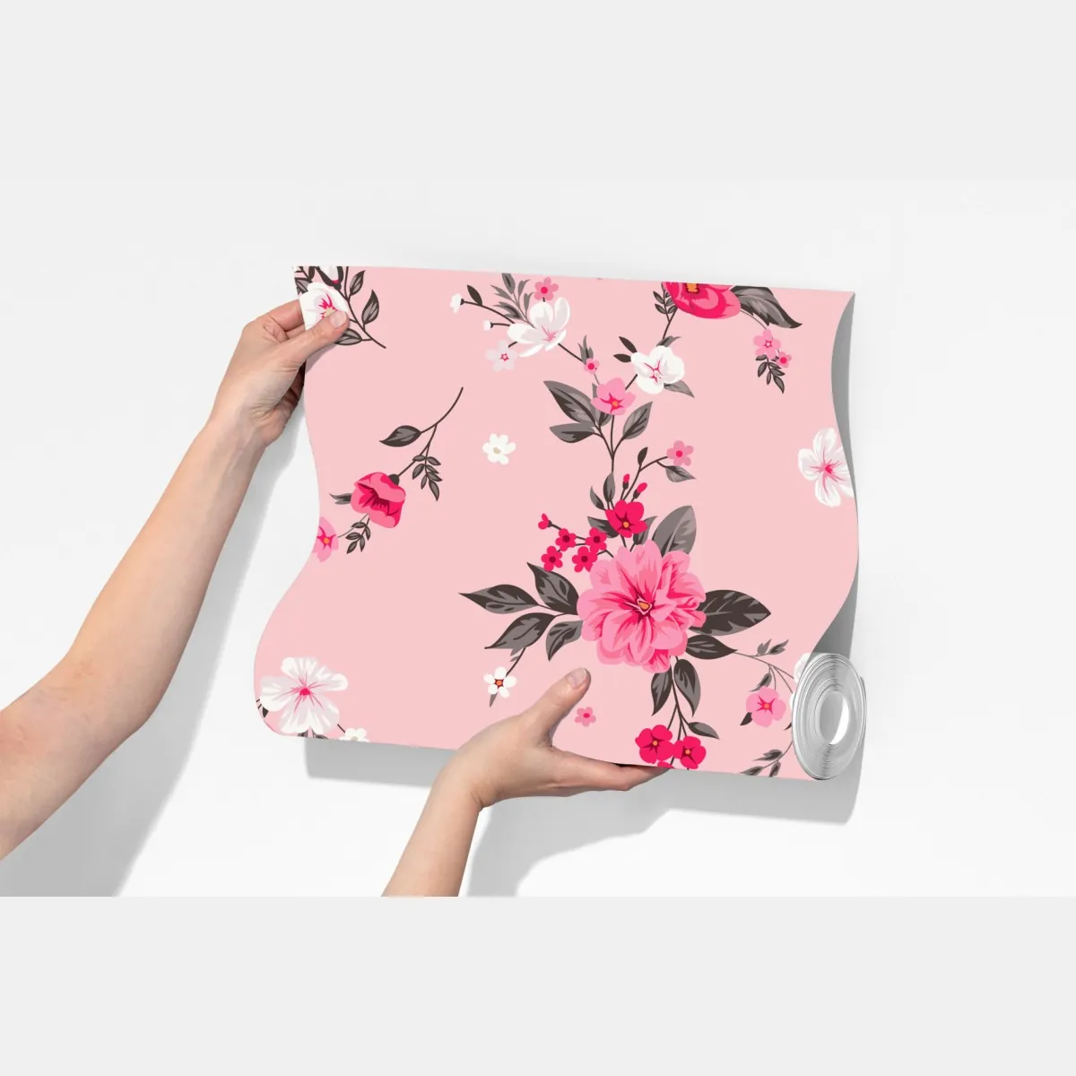 Fototapeta delikatny różowy wzór kwiatowy – Wallissimo® Fototapeta delikatny różowy wzór kwiatowy – Wallissimo®