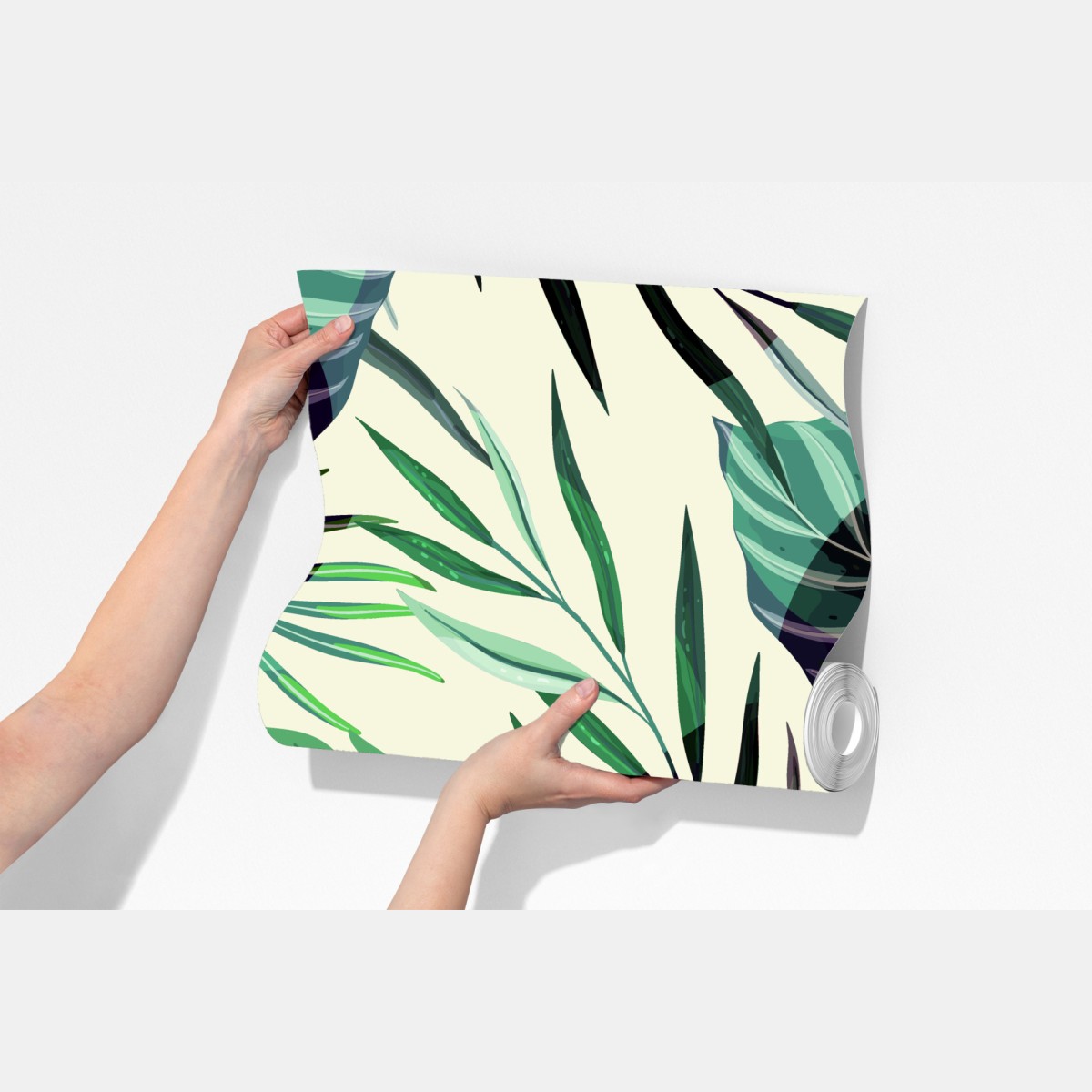 Fototapeta tropikalny wzór liści w zielonych tonach – Wallissimo® Fototapeta tropikalny wzór liści w zielonych tonach – Wallissimo®