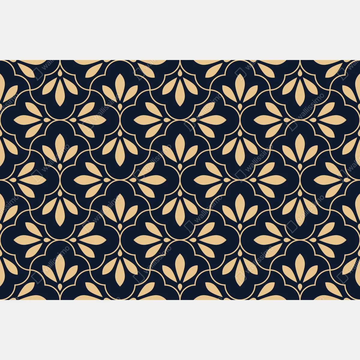 Fototapeta granatowo-beżowy ornament – Wallissimo® Fototapeta granatowo-beżowy ornament – Wallissimo®