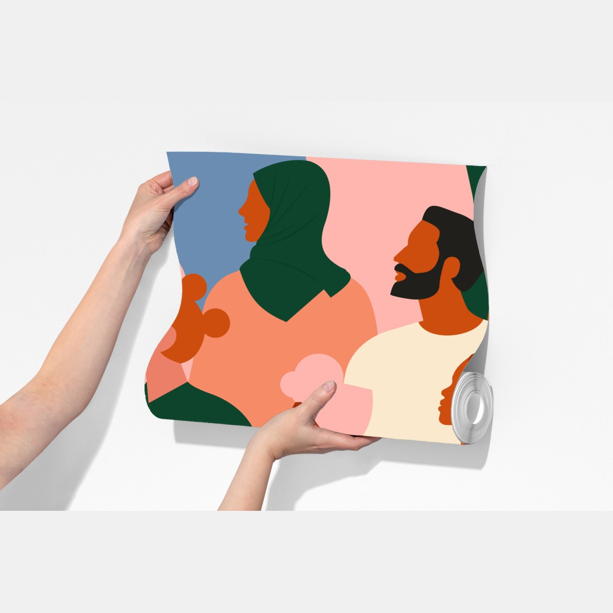 Fototapeta wzór portretów zróżnicowanej społeczności – Wallissimo® Fototapeta wzór portretów zróżnicowanej społeczności – Wallissimo®