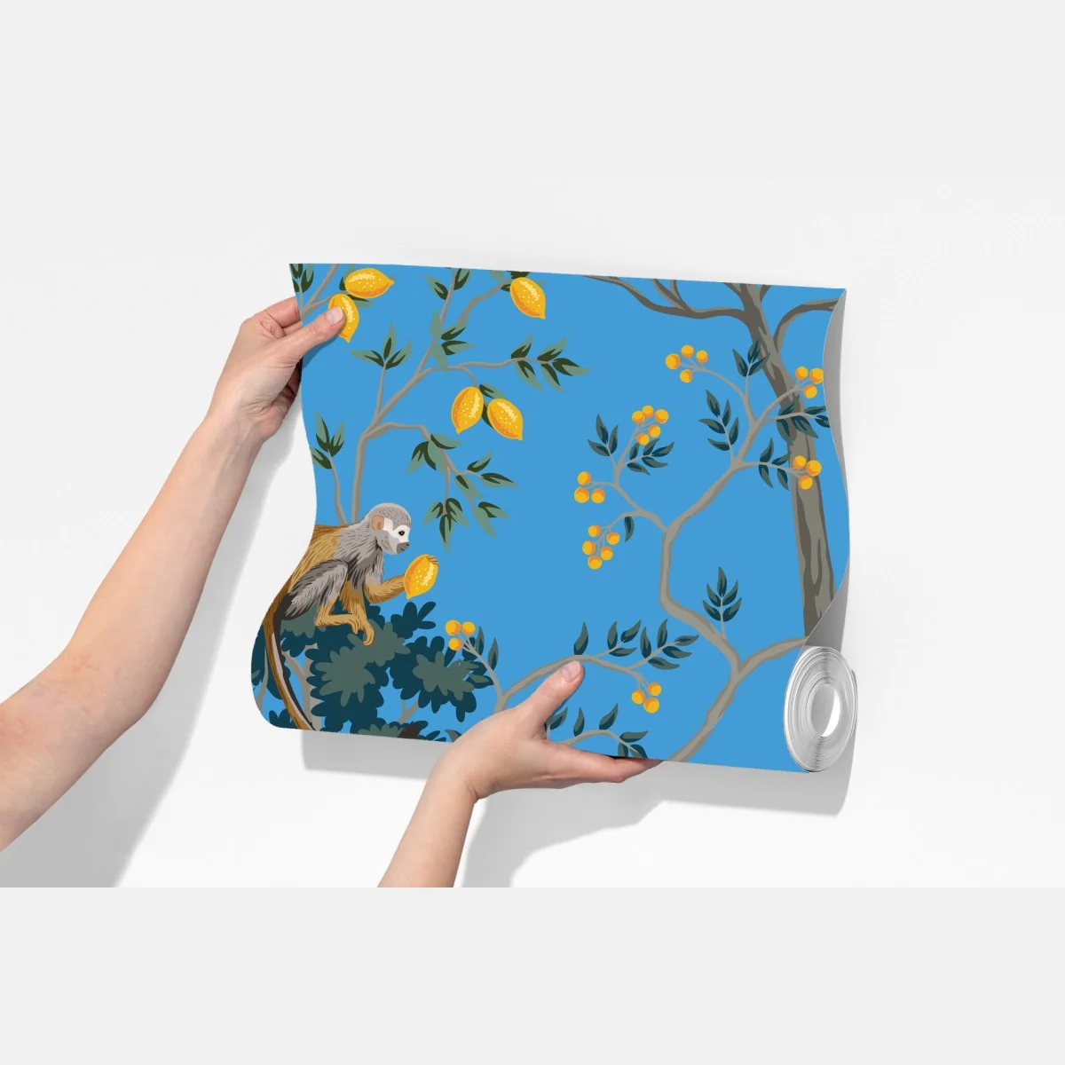 Fototapeta egzotyczny wzór zwierząt na niebieskim tle – Wallissimo® Fototapeta egzotyczny wzór zwierząt na niebieskim tle – Wallissimo®