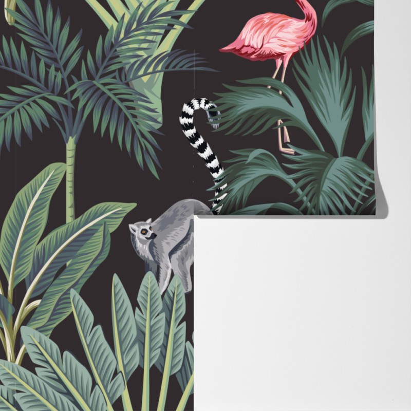 Fototapeta tropikalna dżungla z dziką przyrodą – Wallissimo® Fototapeta tropikalna dżungla z dziką przyrodą – Wallissimo®