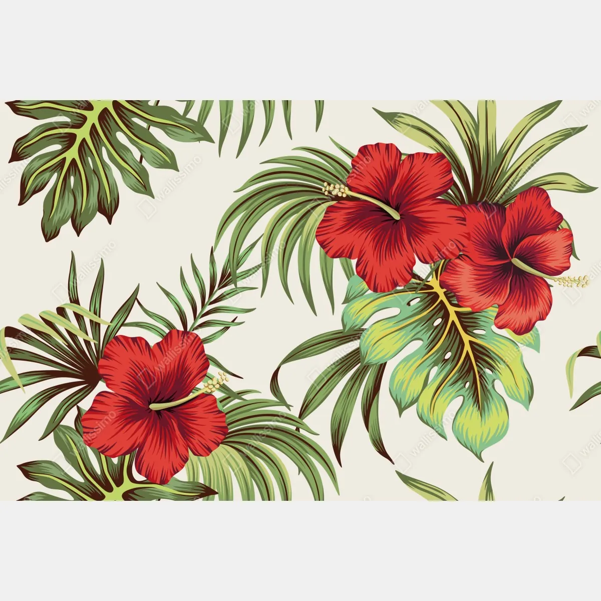 Fototapeta tropikalny motyw hibiskusa – Wallissimo® Fototapeta tropikalny motyw hibiskusa – Wallissimo®