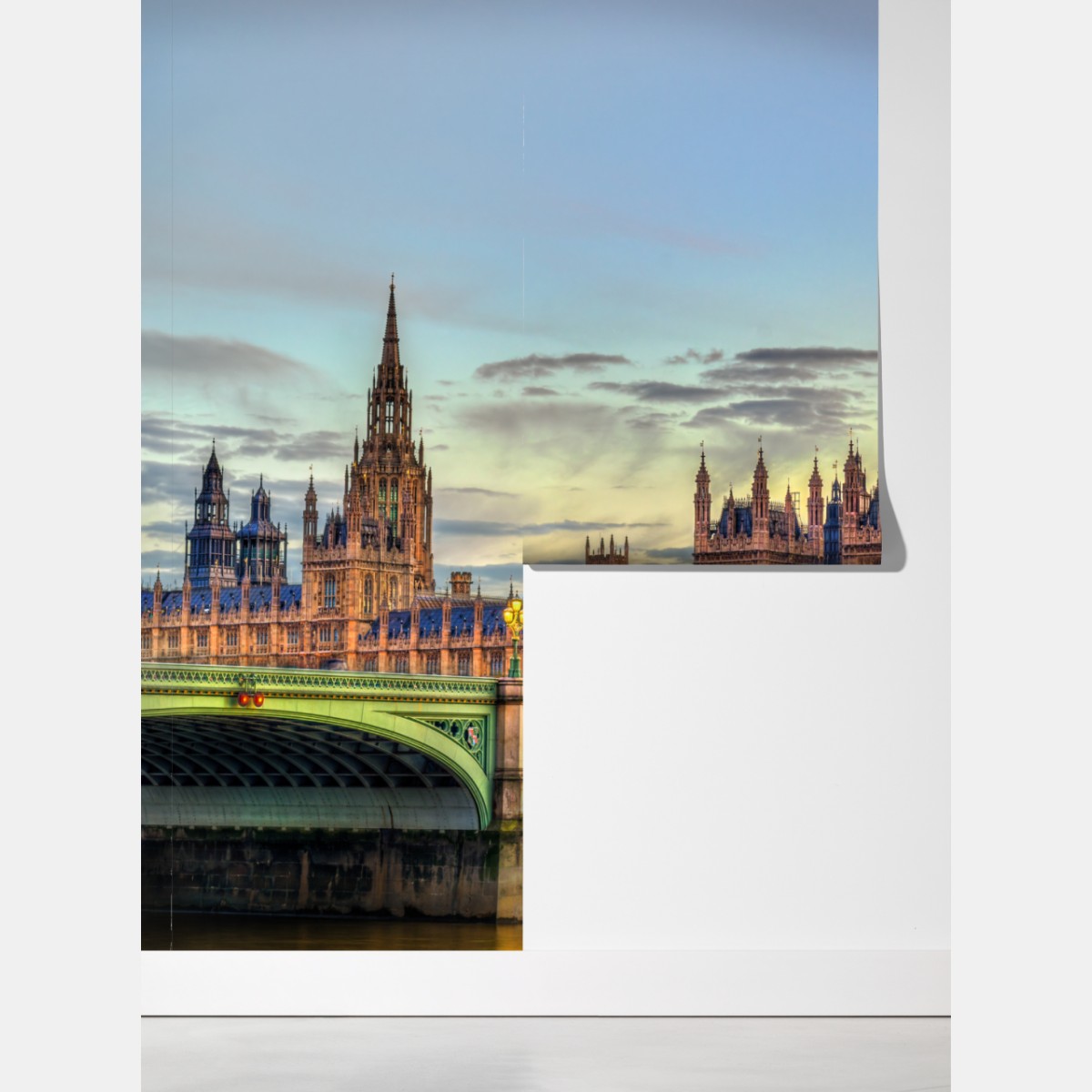 Fototapeta zachód słońca nad Londynem: Big Ben i Pałac Westminsterski – Wallissimo® Fototapeta zachód słońca nad Londynem: Big Ben i Pałac Westminsterski – Wallissimo®