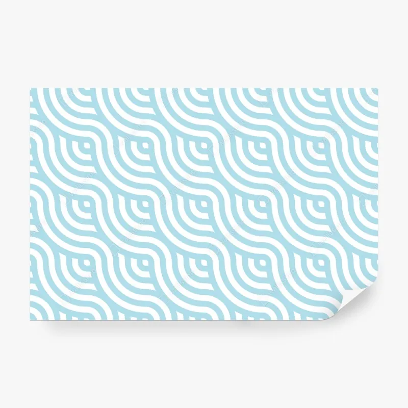 Fototapeta miękki turkusowy geometryczny wzór fal