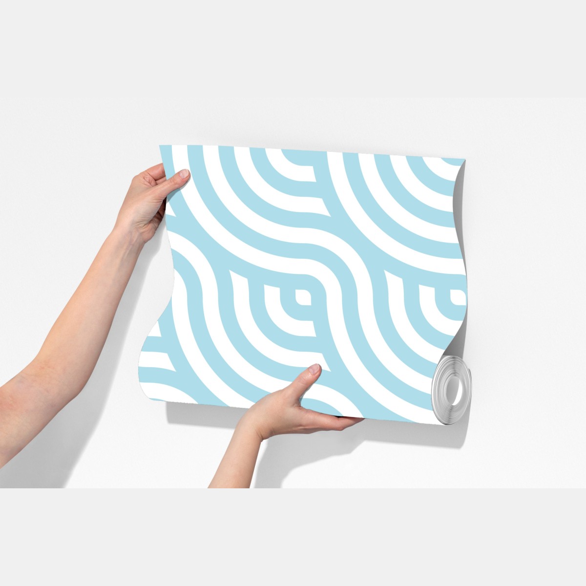 Fototapeta miękki turkusowy geometryczny wzór fal – Wallissimo® Fototapeta miękki turkusowy geometryczny wzór fal – Wallissimo®