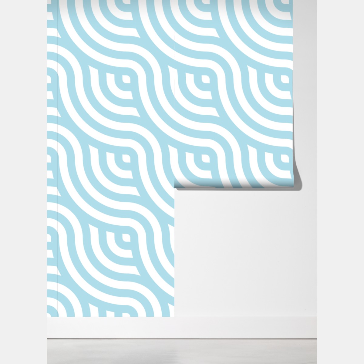 Fototapeta miękki turkusowy geometryczny wzór fal – Wallissimo® Fototapeta miękki turkusowy geometryczny wzór fal – Wallissimo®