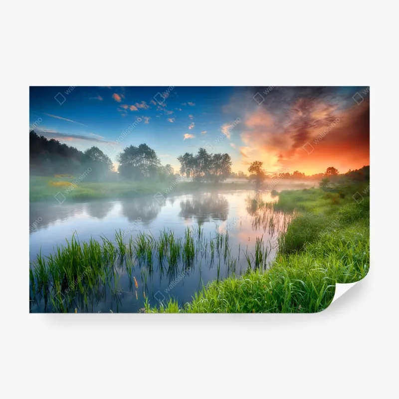 Fototapeta akwarelowy wzór strąków kakaowych – Wallissimo®