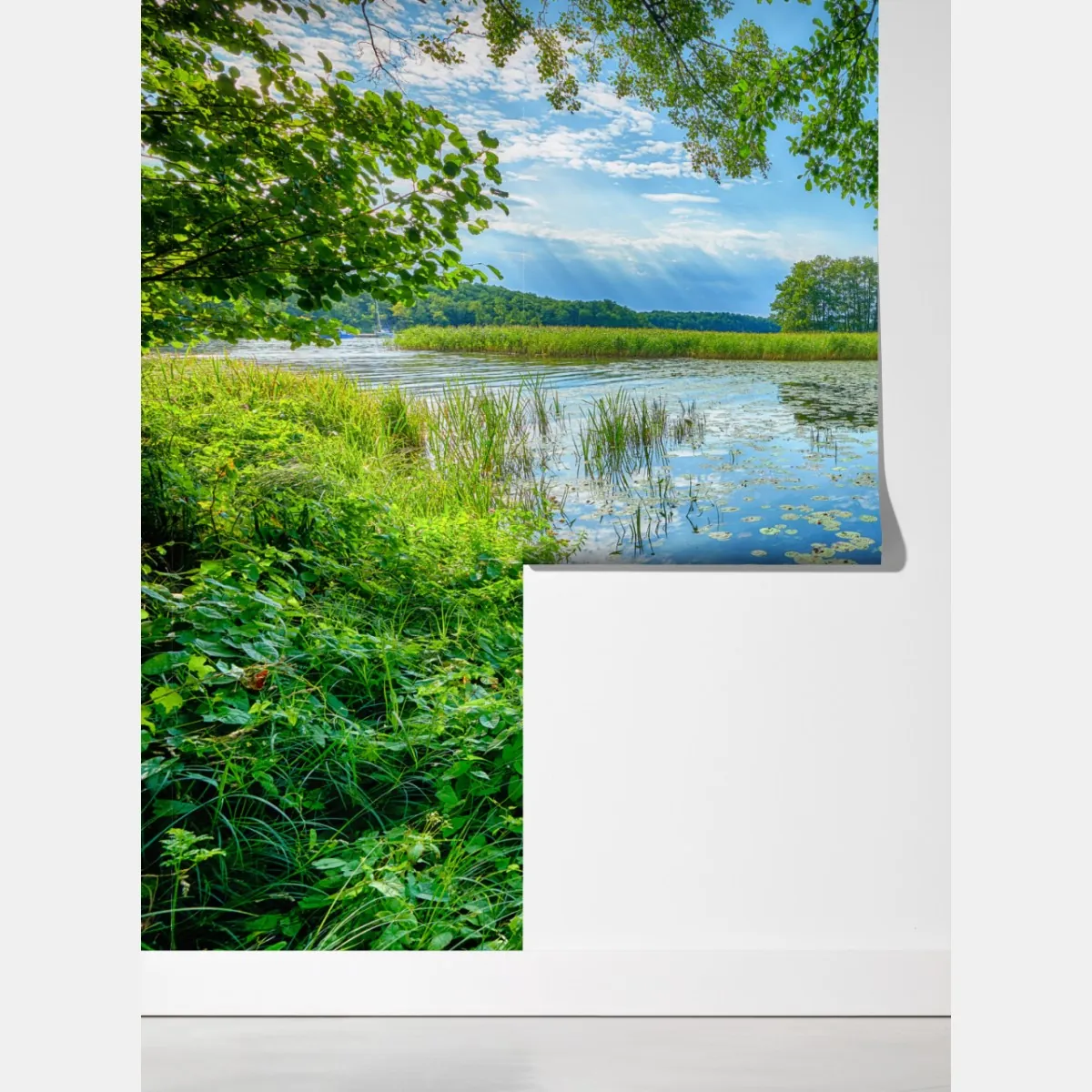 Fototapeta lato nad jeziorem w Mazurach – Wallissimo® Fototapeta lato nad jeziorem w Mazurach – Wallissimo®