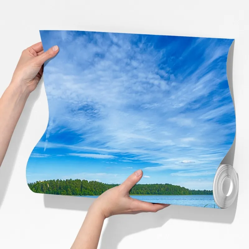 Fototapeta spokojne letnie jezioro na Mazurach – Wallissimo® Fototapeta spokojne letnie jezioro na Mazurach – Wallissimo®