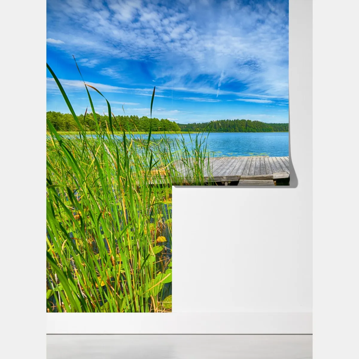 Fototapeta spokojne letnie jezioro na Mazurach – Wallissimo® Fototapeta spokojne letnie jezioro na Mazurach – Wallissimo®