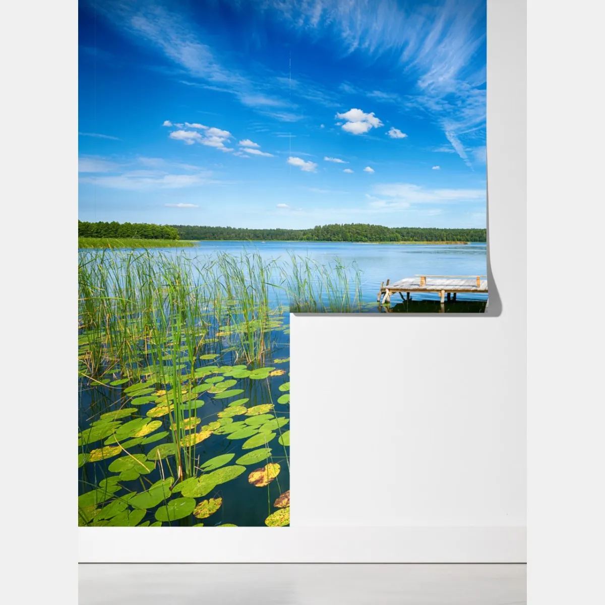 Fototapeta pomost na Mazurach latem – Wallissimo® Fototapeta pomost na Mazurach latem – Wallissimo®