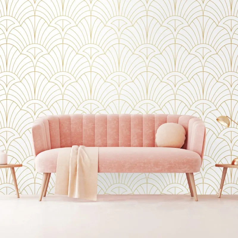 Fototapeta złoty wzór art deco