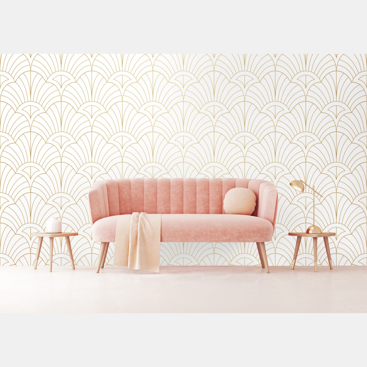 Wall mural elegant gold art deco pattern
