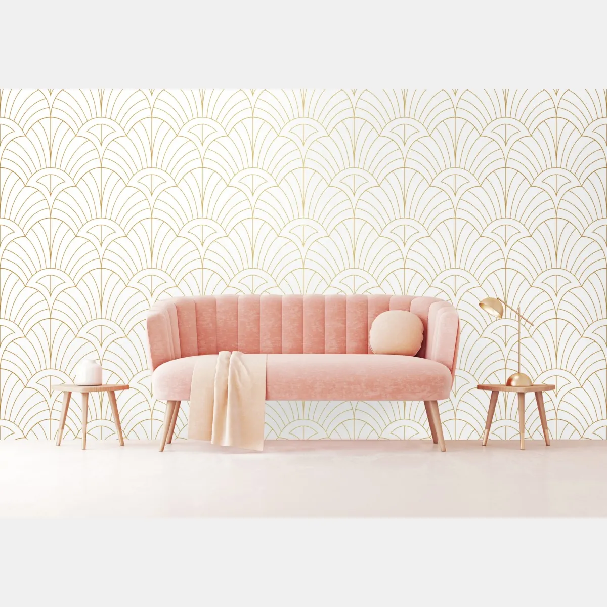 Fototapeta złoty wzór art deco – Wallissimo® Fototapeta złoty wzór art deco – Wallissimo®