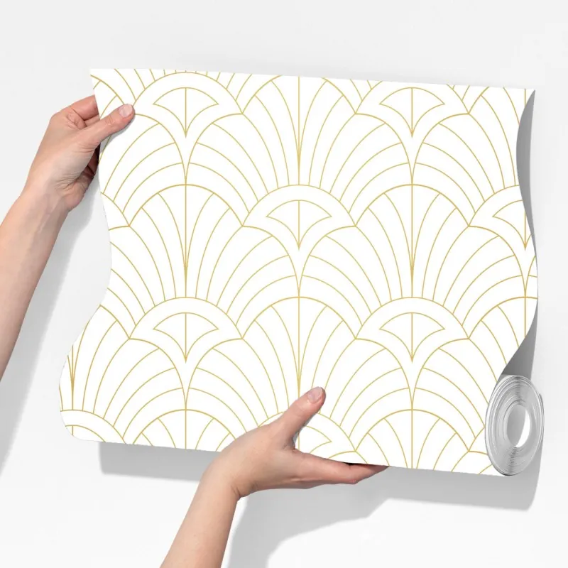 Fototapeta złoty wzór art deco – Wallissimo® Fototapeta złoty wzór art deco – Wallissimo®