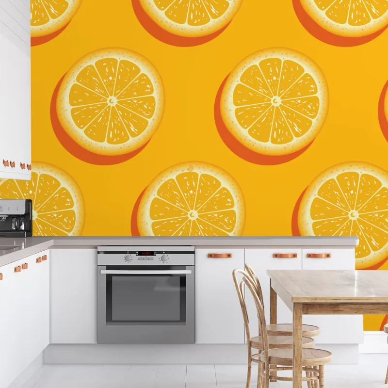 Fototapeta żywy wzór plasterków pomarańczy