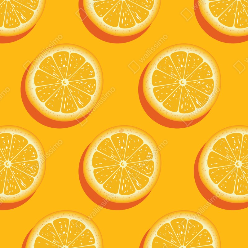 Fototapeta żywy wzór plasterków pomarańczy – Wallissimo® Fototapeta żywy wzór plasterków pomarańczy – Wallissimo®