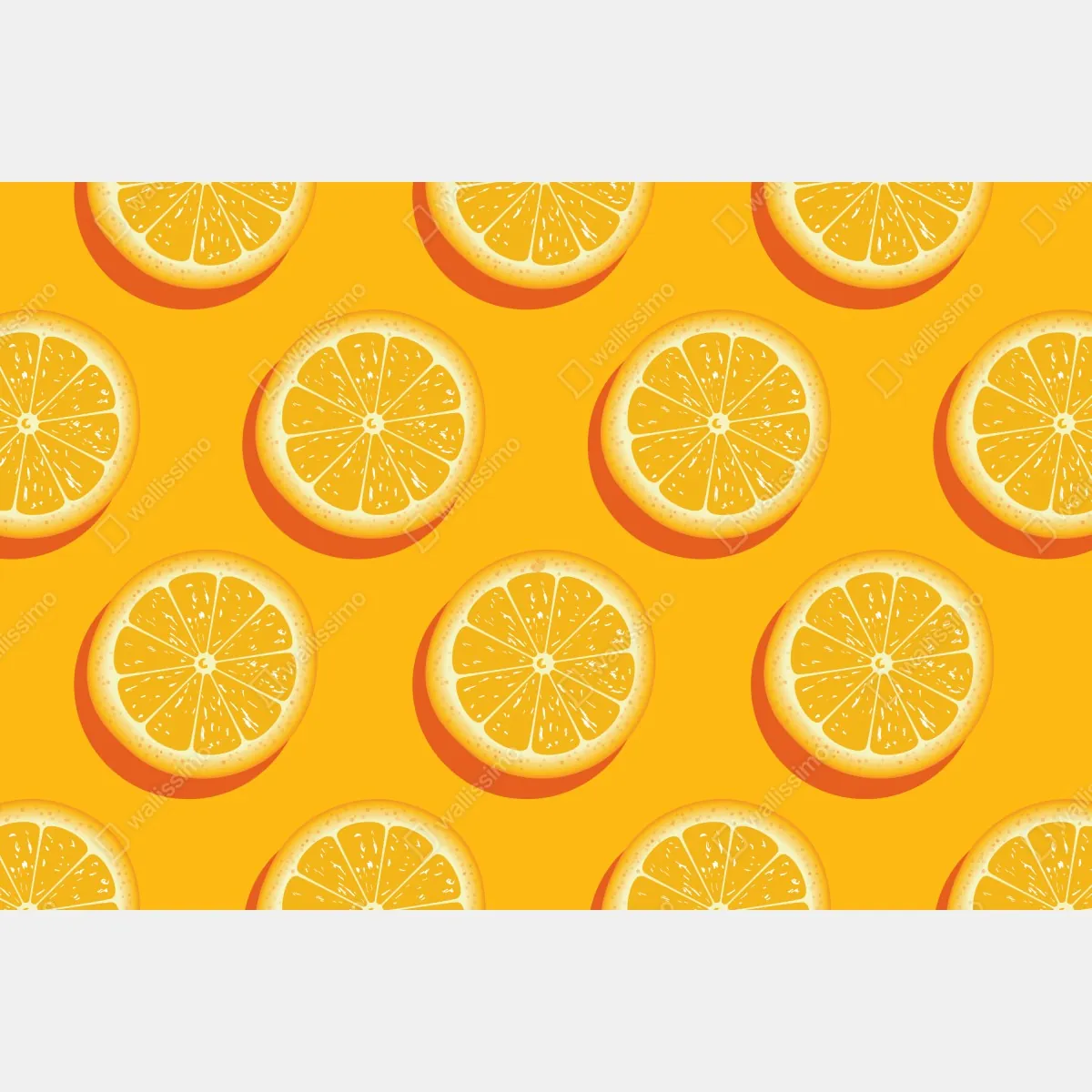 Fototapeta żywy wzór plasterków pomarańczy – Wallissimo® Fototapeta żywy wzór plasterków pomarańczy – Wallissimo®