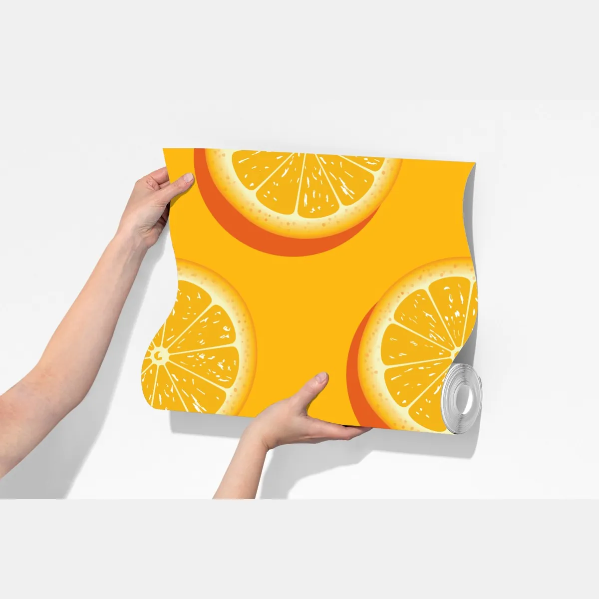 Fototapeta żywy wzór plasterków pomarańczy – Wallissimo® Fototapeta żywy wzór plasterków pomarańczy – Wallissimo®