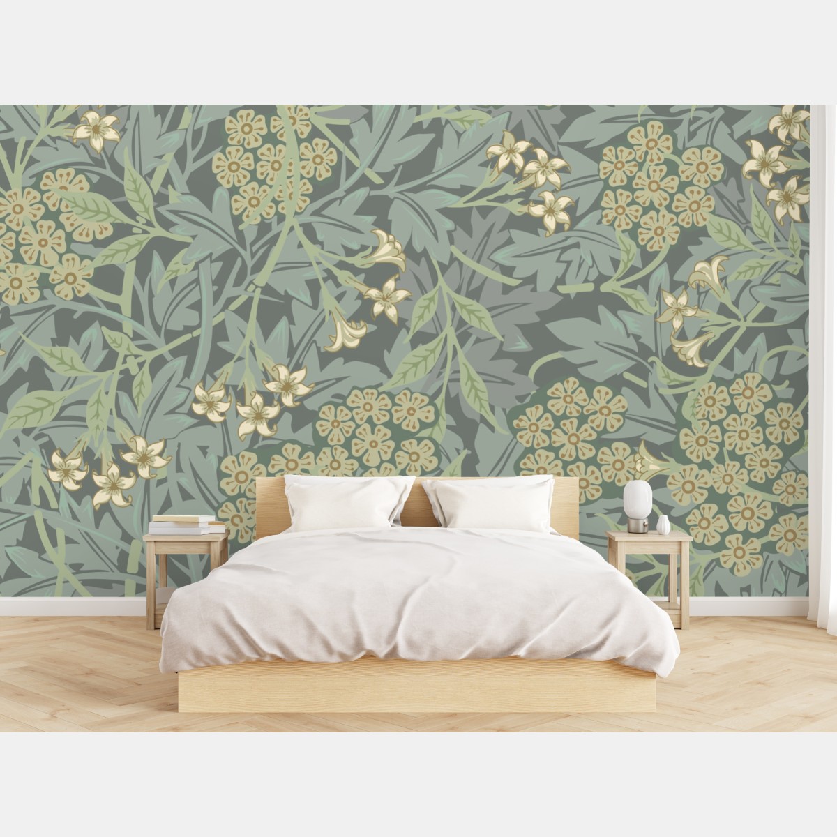 Wall mural vintage botanical floral pattern