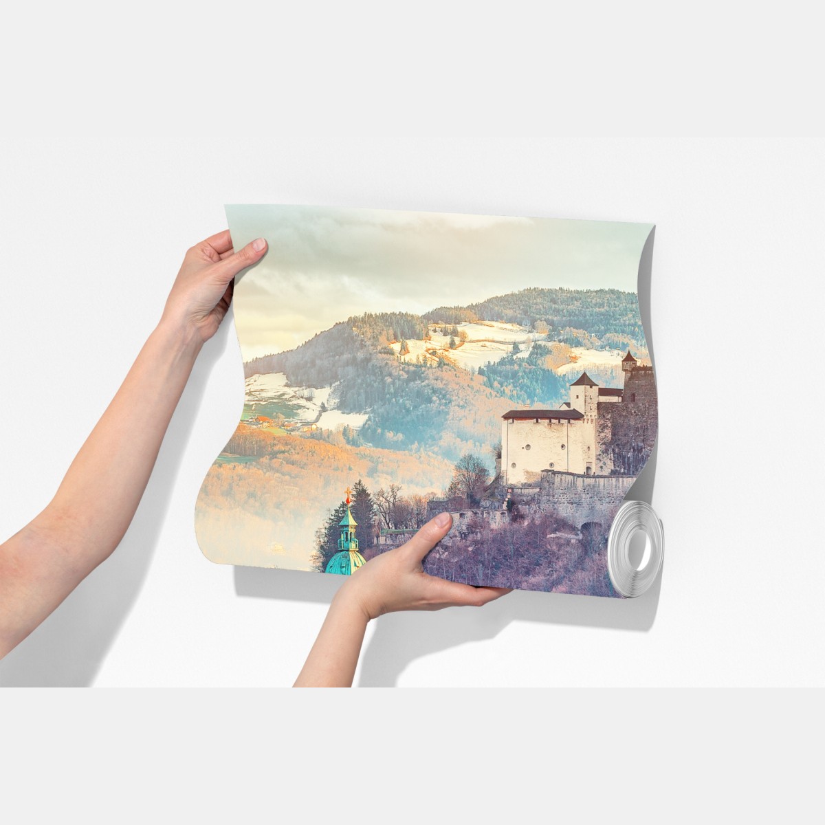 Fototapeta zachód słońca nad Salzburgiem – Wallissimo® Fototapeta zachód słońca nad Salzburgiem – Wallissimo®