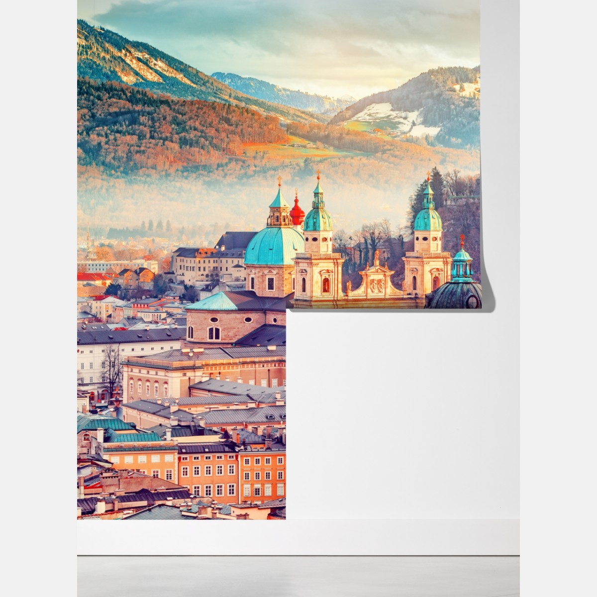 Fototapeta zachód słońca nad Salzburgiem – Wallissimo® Fototapeta zachód słońca nad Salzburgiem – Wallissimo®