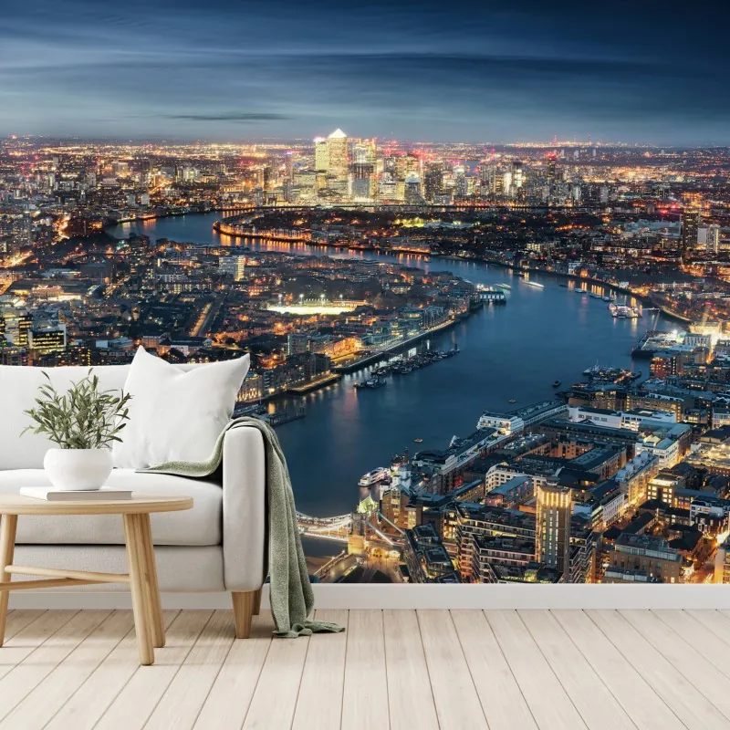 Fototapeta nocna panorama Londynu