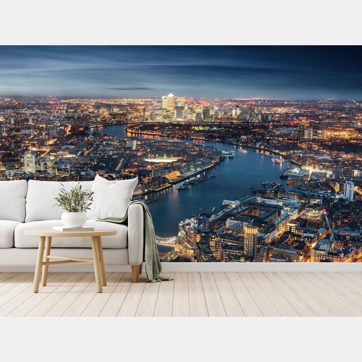 Wall mural London skyline at night